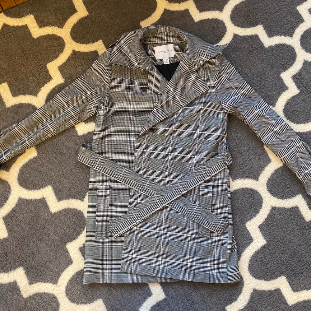 Carolina Belle Montrèal - XS Plaid Trench Coat